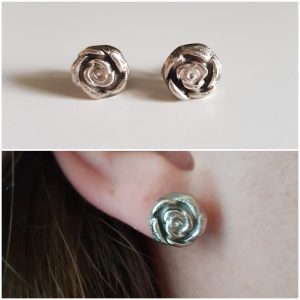 Sieraad Flower Bud || materiaal: fijn zilver || Prijs € 55,00