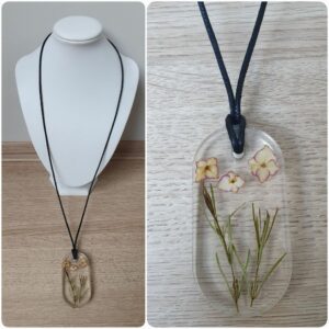 Ketting H186. Materiaal: Epoxy. Sieraad is VERKOCHT